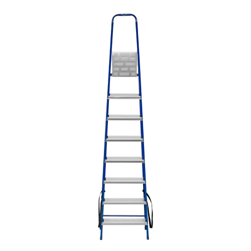 Стремянка, 8 ступеней, стальной профиль, алюминиевые ступени Сибртех по ценам производителя в Москве с доставкой по всей России