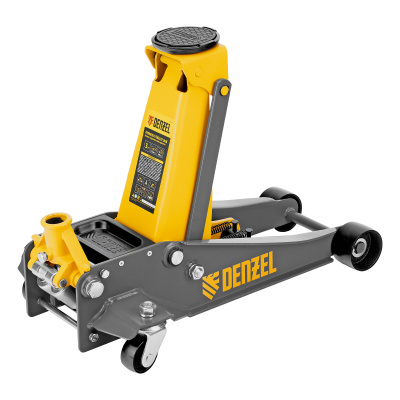 Домкрат гидравлический подкатной, 3 т, 125-470 мм, быстрый подъем, проф. Denzel по ценам производителя в Москве с доставкой по всей России