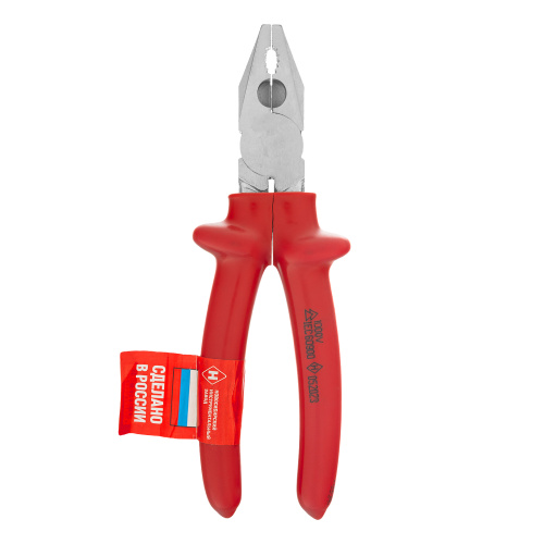 Плоскогубцы комбинированные, 200 мм, диэлектрические ручки до 1000 В, оцинкованные (НИЗ) по ценам производителя в Москве с доставкой по всей России