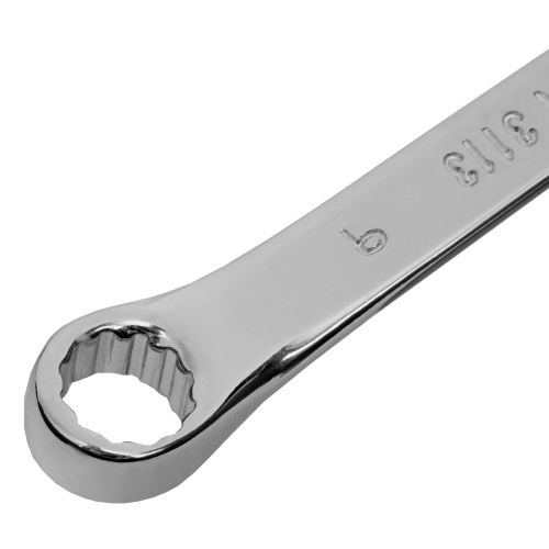 Ключ комбинированный, 9 мм, CrV, полированный хром Matrix по ценам производителя в Москве с доставкой по всей России