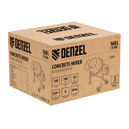 Бетоносмеситель B-160, 700 Вт, 160 л Denzel по ценам производителя в Москве с доставкой по всей России