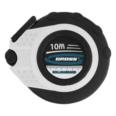 Рулетка геодезическая 10 м х 13 мм, закрытый корпус, металлическая лента, нейлон Gross по ценам производителя в Москве с доставкой по всей России