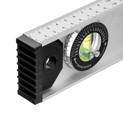 Уровень алюминиевый "Рельс", 800 мм, 3 глазка (1 поворотный) Matrix по ценам производителя в Москве с доставкой по всей России