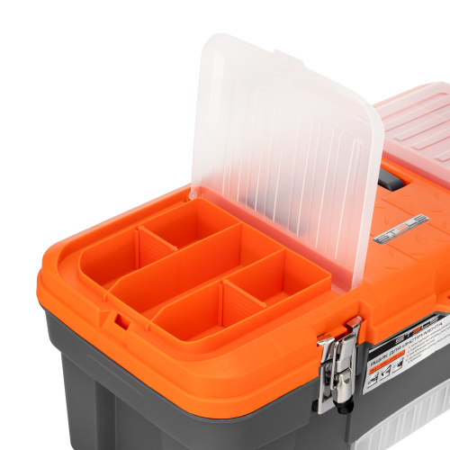 Ящик для инструмента с мет. замками 22", 560х285x235 мм Stels по ценам производителя в Москве с доставкой по всей России