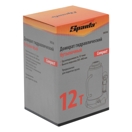 Домкрат гидравлический бутылочный 12 т, h подъема 205-400 мм Sparta Compact по ценам производителя в Москве с доставкой по всей России