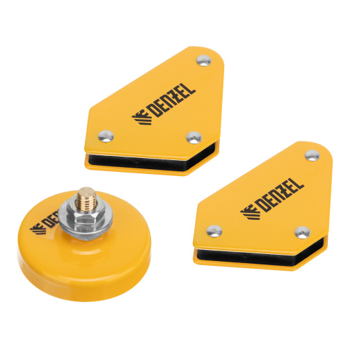 Набор из 2 магнитных сварочных фиксаторов и магнитной клеммы "масса" Denzel по ценам производителя в Москве с доставкой по всей России