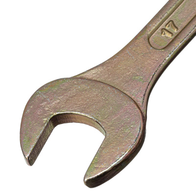 Ключ рожковый, 14 х 17 мм, желтый цинк Сибртех по ценам производителя в Москве с доставкой по всей России