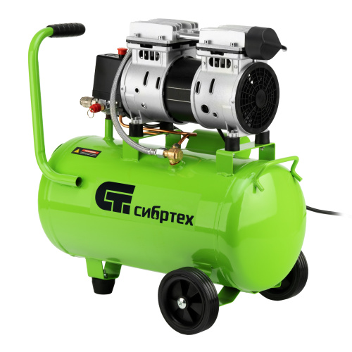 Компрессор безмаслянный малошумный МБ 1100/24,1100 Вт, 24 л, 170 л/мин Сибртех по ценам производителя в Москве с доставкой по всей России