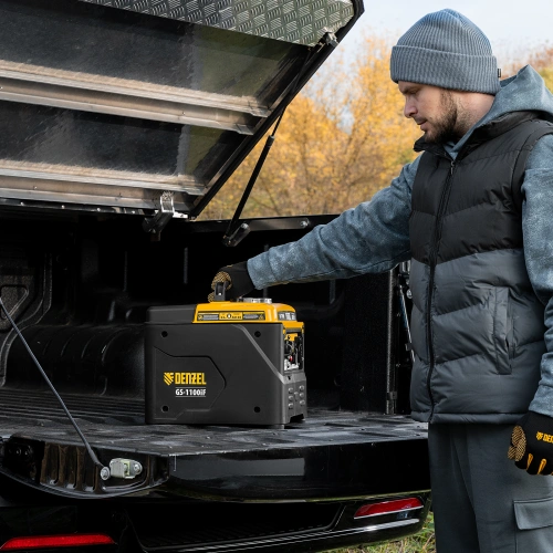 Генератор инверторный GS-1100iF, 1,1 кВт, 230 В, ручной старт DENZEL по ценам производителя в Москве с доставкой по всей России