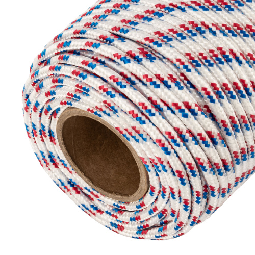 Фал плетеный полипропиленовый с сердечником, 8 мм, L 100 м, 16-прядный, Сибртех по ценам производителя в Москве с доставкой по всей России