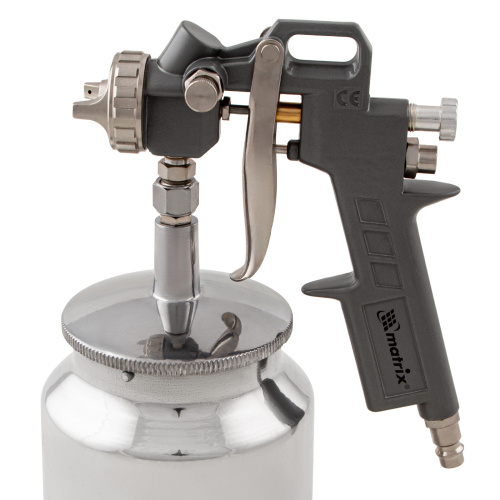 Краскораспылитель пневматический с нижним бачком V 0.75 л, сопло D 1.2, 1.5 и 1.8 мм Matrix по ценам производителя в Москве с доставкой по всей России