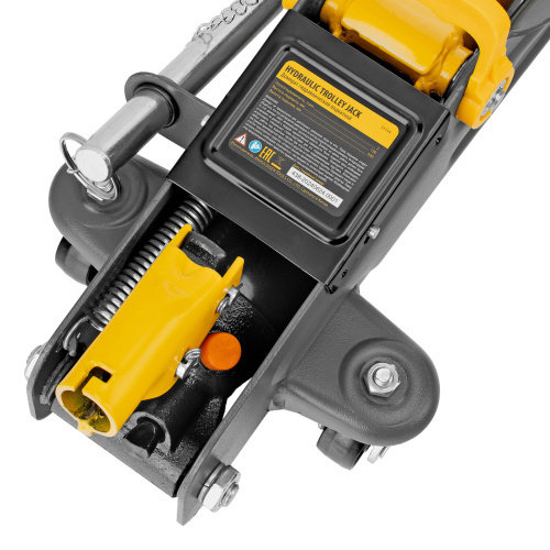 Домкрат гидравлический подкатной с фиксатором, 2 т, 130-330 мм, в кейсе Denzel по ценам производителя в Москве с доставкой по всей России