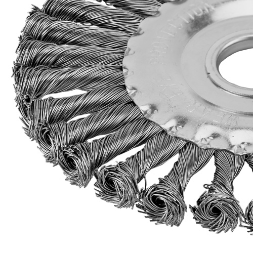 Щетка для УШМ 125 мм, посадка 22.2 мм, плоская, крученая металлическая проволока Сибртех по ценам производителя в Москве с доставкой по всей России