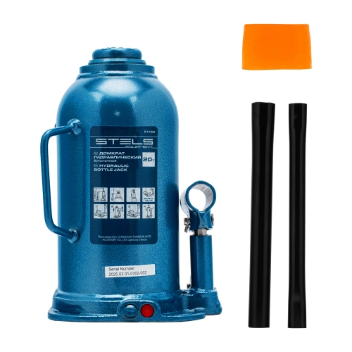 Домкрат гидравлический бутылочный, 20 т, h подъема 235-445 мм Stels по ценам производителя в Москве с доставкой по всей России