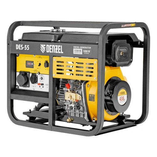 Генератор дизельный DES-55, 5,5 кВт, 230 В, 11 л, ручной стартер Denzel по ценам производителя в Москве с доставкой по всей России