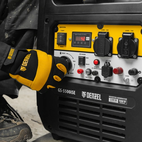 Генератор инверторный GS-5500iSE, 5,5 кВт, 230 В, закрытый корпус,электростартер Denzel по ценам производителя в Москве с доставкой по всей России