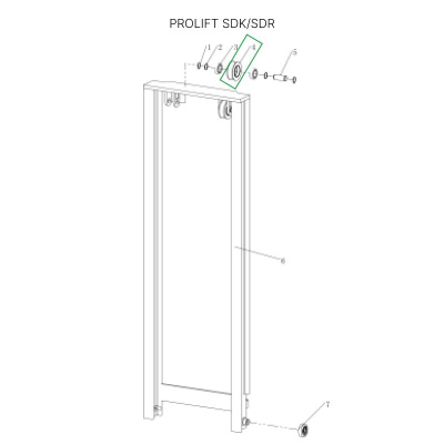 Ролик боковой цепи для штабелеров SDR 1533/1536/1545S/1645/1656/2036/2045, SDK по ценам производителя в Москве с доставкой по всей России