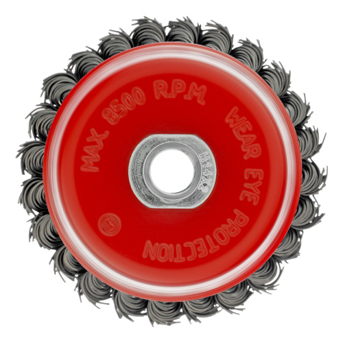 Щетка для УШМ, 100 мм, М14, "чашка", крученая проволока 0.8 мм Matrix по ценам производителя в Москве с доставкой по всей России