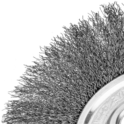 Щетка для УШМ, 175 мм, посадка 22.2 мм, плоская, витая проволока 0.3 мм Сибртех по ценам производителя в Москве с доставкой по всей России