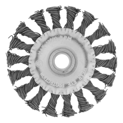 Щетка для УШМ 100 мм, М14, плоская, крученая проволока 0.8 мм Matrix по ценам производителя в Москве с доставкой по всей России