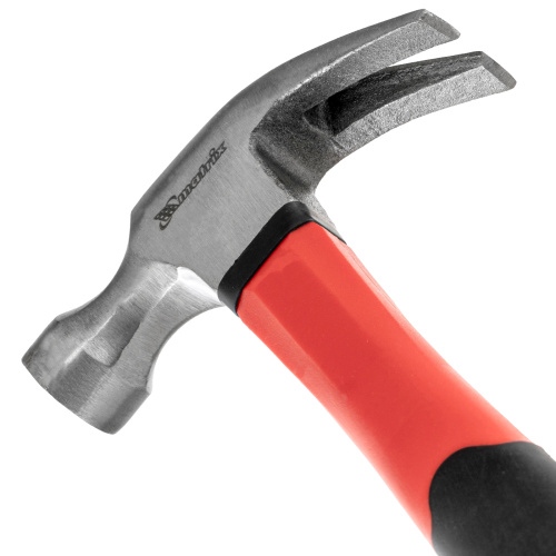 Молоток-гвоздодер optimal, 450 г, боек c магнитом, фибергласовая обрезиненная рукоятка Matrix по ценам производителя в Москве с доставкой по всей России