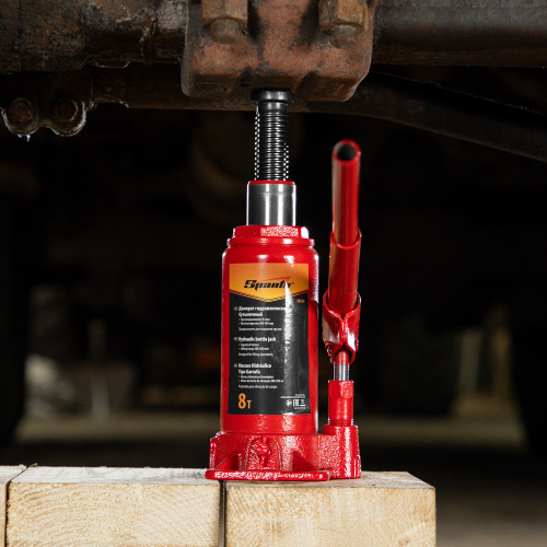Домкрат гидравлический бутылочный, 8 т, h подъема 200-385 мм Sparta по ценам производителя в Москве с доставкой по всей России