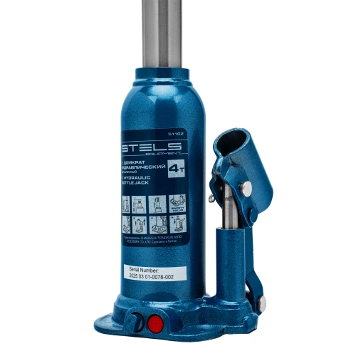 Домкрат гидравлический бутылочный, 4 т, h подъема 188-363 мм Stels по ценам производителя в Москве с доставкой по всей России
