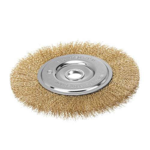 Щетка для УШМ, 200 мм, посадка 22.2 мм, плоская, латунированная витая проволока Matrix по ценам производителя в Москве с доставкой по всей России
