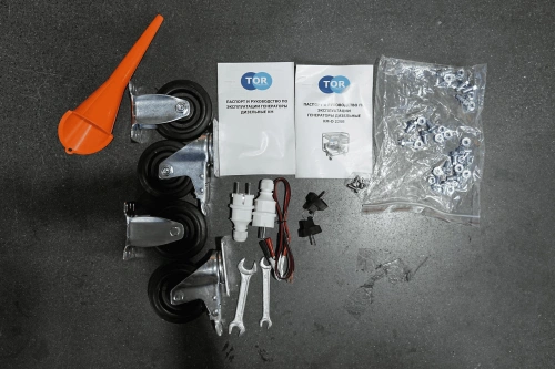 Генератор дизельный 5,0 кВт 220В с электростартером и колесами TOR KM5000D по ценам производителя в Москве с доставкой по всей России