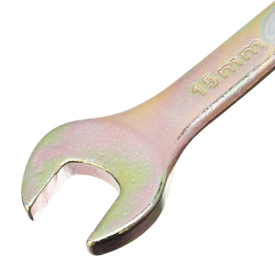 Ключ комбинированный, 15 мм, желтый цинк Сибртех по ценам производителя в Москве с доставкой по всей России