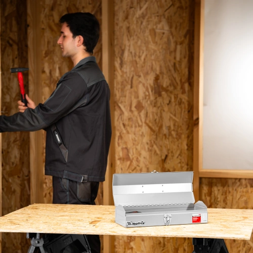 Ящик для инструмента, 410 х 154 х 95 мм, металлический Matrix по ценам производителя в Москве с доставкой по всей России
