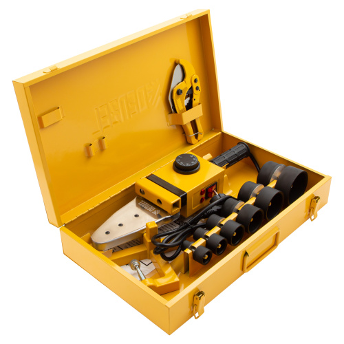 Аппарат для сварки пластиковых труб DWP-1500, 1500 Вт, 260-300 град, комплект насадок, 20-63 мм Denzel по ценам производителя в Москве с доставкой по всей России