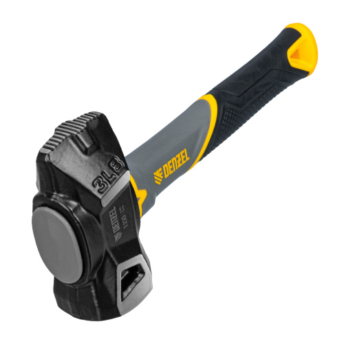 Кувалда с клиновидным бойком 1,35 кг, фибергласовая рукоятка c TPR Denzel по ценам производителя в Москве с доставкой по всей России