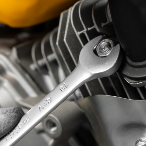 Набор ключей комбинированных, 6-22 мм, 12 шт, CrV, матовый хром Matrix по ценам производителя в Москве с доставкой по всей России