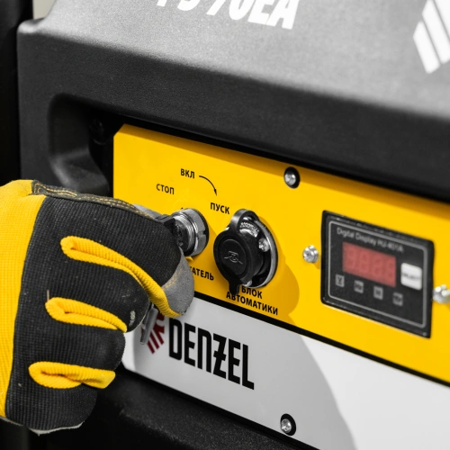 Генератор бензиновый PS 70 EA, 7.0 кВт, 230 В, 25 л, коннектор автоматики, электростартер Denzel по ценам производителя в Москве с доставкой по всей России