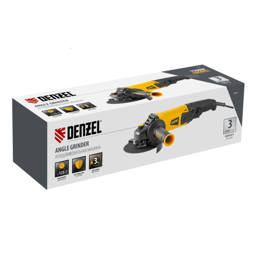 Машина шлифовальная угловая AG125-1100A, 1100 Вт, 125 мм, 3000-11000 об/мин Denzel по ценам производителя в Москве с доставкой по всей России