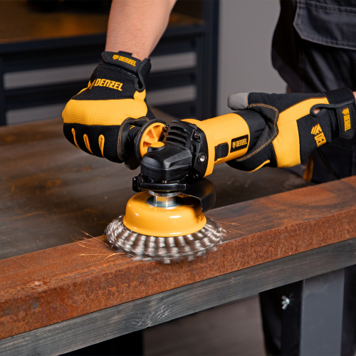 Машина шлифовальная угловая AG115-750, 750 Вт, 115 мм, 11000 об/мин Denzel по ценам производителя в Москве с доставкой по всей России