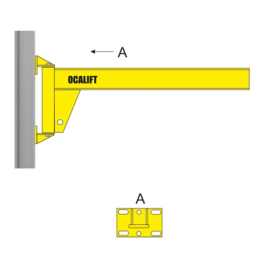 Кран консольный настенный ККР OCALIFT 500кг стрела 4м двутавр по ценам производителя в Москве с доставкой по всей России