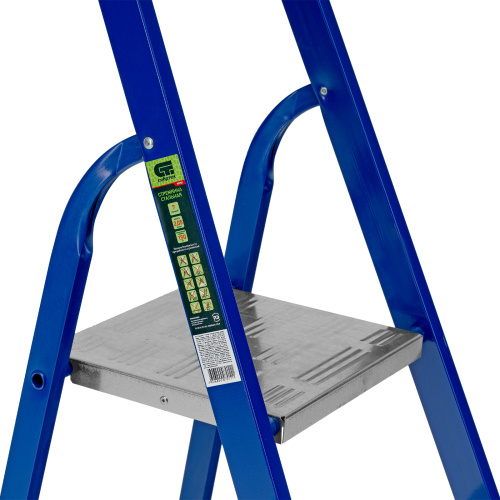 Стремянка, 7 ступеней, стальной профиль, алюминиевые ступени Сибртех по ценам производителя в Москве с доставкой по всей России