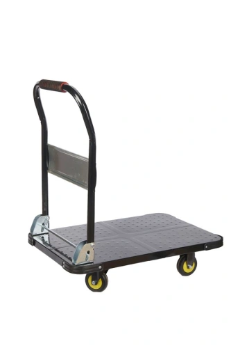 Тележка платформенная 600 кг TOR PH600 (720х470) со складной ручкой (пластиковые колеса 100 мм) по ценам производителя в Москве с доставкой по всей России