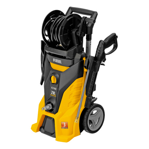 Моечная машина высокого давления R-210iD, 2600 Вт, 210 бар, 8.0 л/мин, асинхронный двигатель, барабан Denzel по ценам производителя в Москве с доставкой по всей России