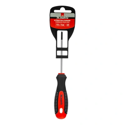 Отвертка Fusion, PZ0 x 75 мм, CrV, трехкомпонентная рукоятка "Anti slip" Matrix по ценам производителя в Москве с доставкой по всей России