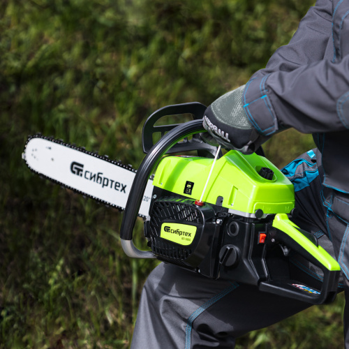 Пила цепная бензиновая БП-5850, 58 см3, шина 50 см, шаг 0.325, паз 1,5 мм, 76 звеньев Сибртех по ценам производителя в Москве с доставкой по всей России