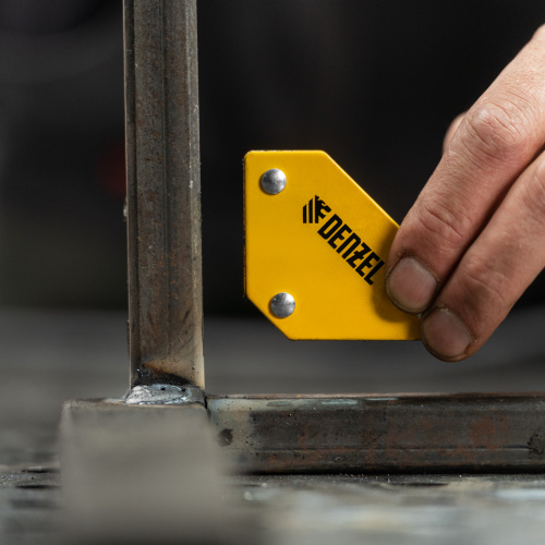 Набор из 2 магнитных сварочных фиксаторов и магнитной клеммы "масса" Denzel по ценам производителя в Москве с доставкой по всей России