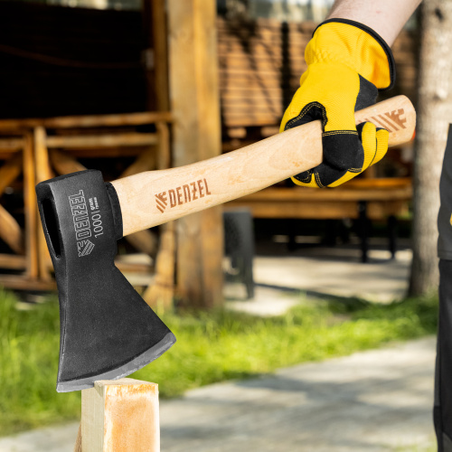 Топор, 1000 г, кованый, буковое топорище Denzel по ценам производителя в Москве с доставкой по всей России