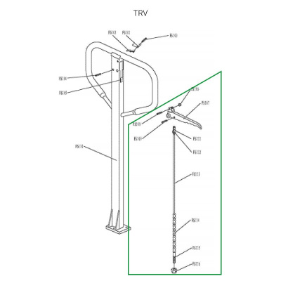 Тяга цепная в сборе для ручки TRV по ценам производителя в Москве с доставкой по всей России
