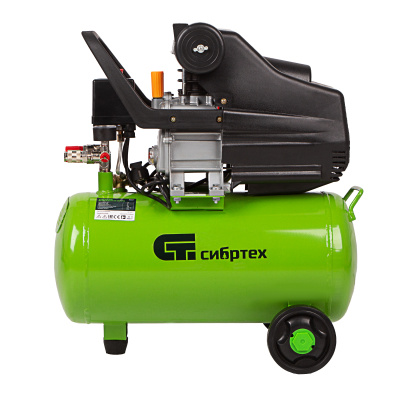 Компрессор воздушный КК-1500/24, 1.5 кВт, 198 л/мин, 24 л, прямой привод, масляный Сибртех по ценам производителя в Москве с доставкой по всей России