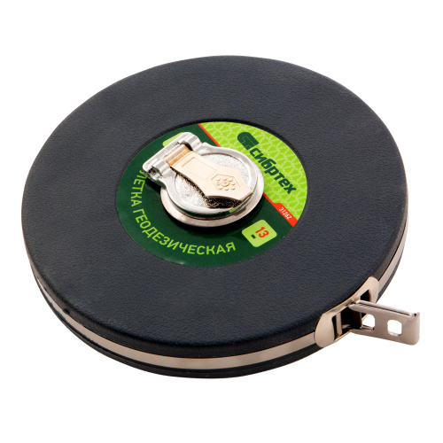 Рулетка геодезическая 30 м х 13 мм, закрытый корпус, фибергласовая лента Сибртех по ценам производителя в Москве с доставкой по всей России