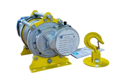 Лебедка электрическая  300/600кг  60/30м с канатом 380В 24м/мин алюминиевый корпус TOR KCD (TSA) по ценам производителя в Москве с доставкой по всей России