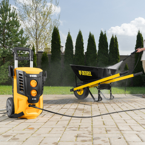 Моечная машина высокого давления R-180, 2200 Вт, 180 бар, 380 л/ч, колесная Denzel по ценам производителя в Москве с доставкой по всей России